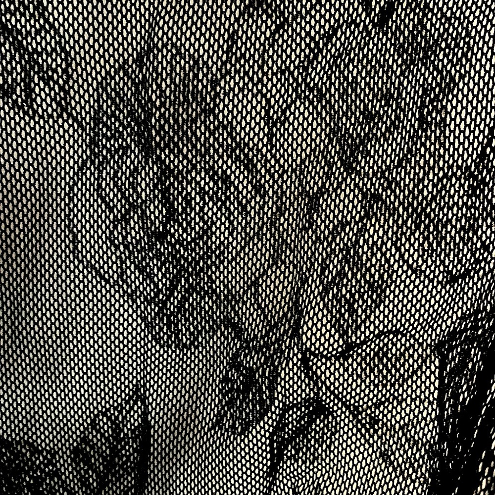 Rose Patterned Mesh Bodysuit- Turtleneck - image 3